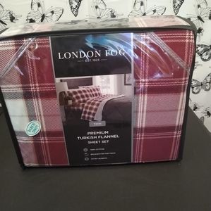 NEW LONDON FOG PREMIUM FLANNEL SHEET SET